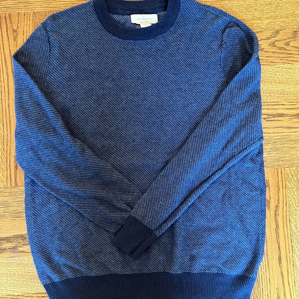 Frederik Anderson Copenhagen Men Sweater Navy Crewneck Pullover Jumper Casual L